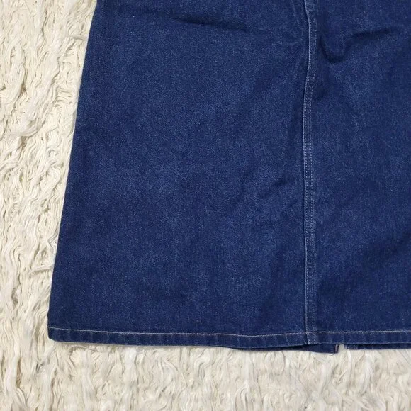 Vintage LL Bean Dark Wash Denim Jean Skirt Made in Maine - USA / Size 16 - Picture 3 of 16